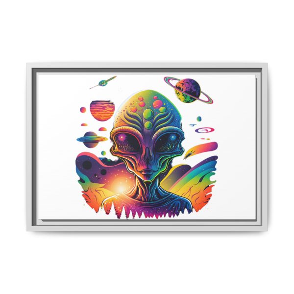 Vibrant Alien Canvas Art Print, Framed Decor for Sci-Fi Lovers, Cosmic Wall Art, Colorful Home Decoration, Unique Gift Idea - Image 233