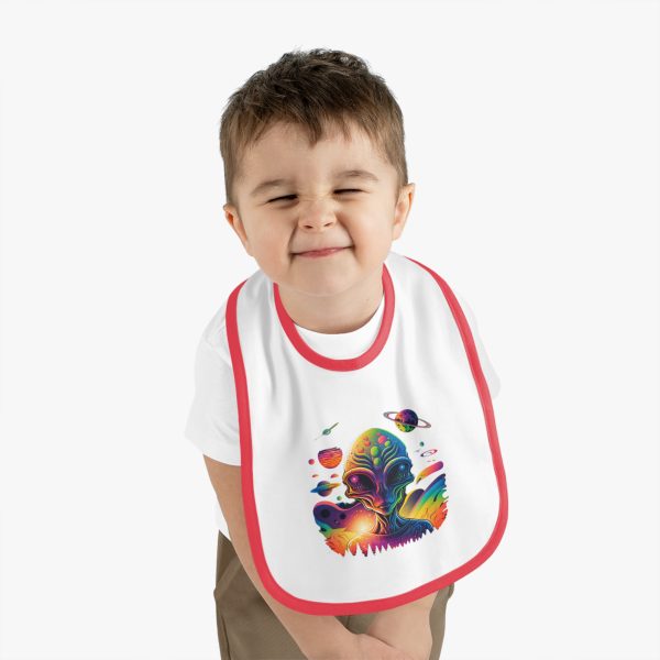 Baby Contrast Trim Jersey Bib - Image 12