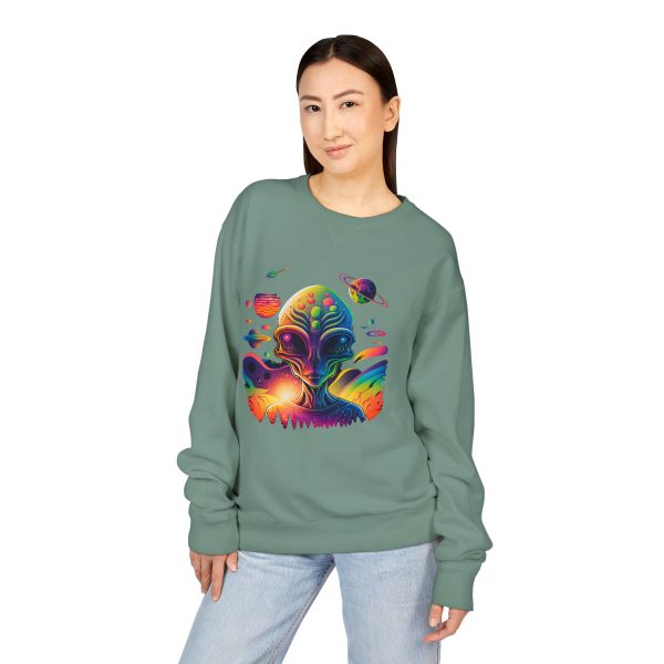 Colorful Alien Crewneck Sweatshirt, Unisex Halloween Sweatshirt, Gift for Sci-Fi Lovers, Cozy Graphic Crewneck, Space-Themed Apparel - Image 35