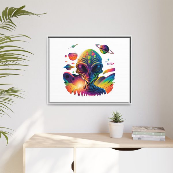 Vibrant Alien Canvas Art Print, Framed Decor for Sci-Fi Lovers, Cosmic Wall Art, Colorful Home Decoration, Unique Gift Idea - Image 179