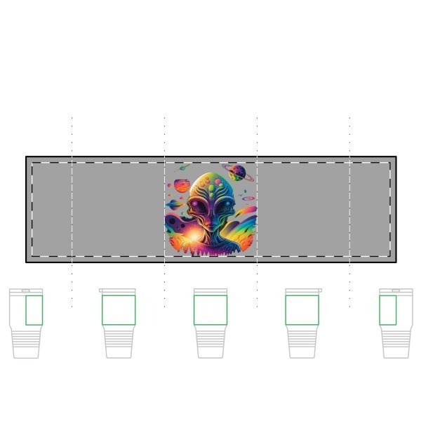 Vibrant Alien Tumbler, 30oz | Colorful Travel Mug, Gift for Space Lovers, Unique Water Bottle, Eco-Friendly Drinkware - Image 2