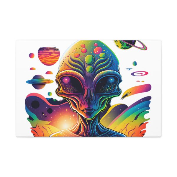 Alien Art Canvas Print, Colorful Wall Decor, Retro Sci-Fi Artwork, Unique Home Accent, Space Lover Gift - Image 69