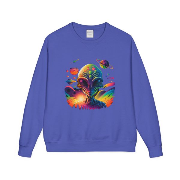Colorful Alien Crewneck Sweatshirt, Unisex Halloween Sweatshirt, Gift for Sci-Fi Lovers, Cozy Graphic Crewneck, Space-Themed Apparel - Image 41