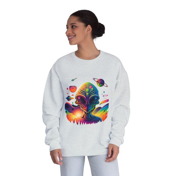 Colorful Alien Space Sweatshirt, Unisex Crewneck Sweatshirt, Perfect for Casual Wear, Gift for Sci-Fi Lovers, Cozy Fall Apparel - Image 44