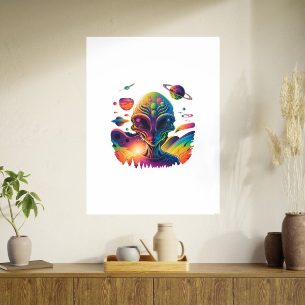 Colorful Alien Art Poster, Psychedelic Wall Decor, Outer Space Prints, Home Decoration, Gift for Sci-Fi Lovers - Image 102