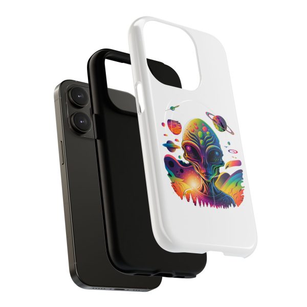 Vibrant Alien Phone Case - Funky Tough Magnetic Cover for Teens, Outer Space, Gift for Sci-Fi Lovers, Unique Cosmic Design - Image 33