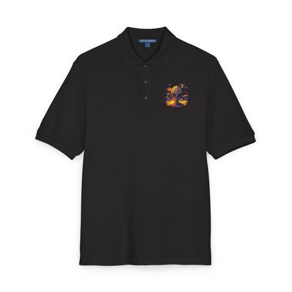 Floral Embroidered Unisex Polo Shirt | Casual Wear, Gift for Him/Her, Summer Style, Outdoor Events, Birthday Gift - Image 6