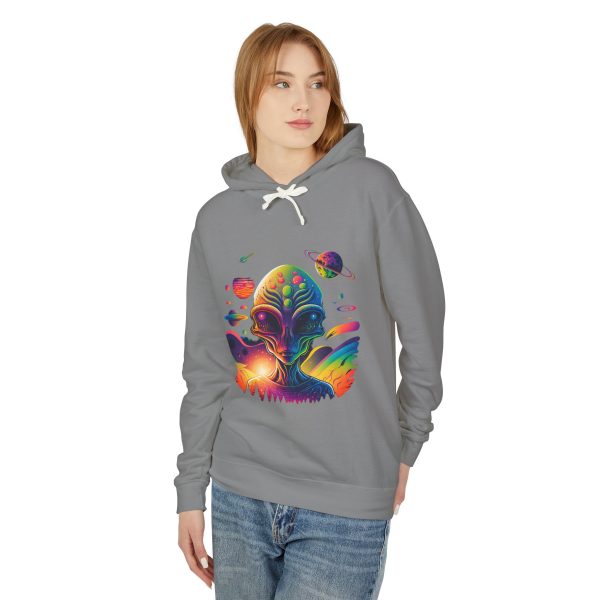 Colorful Alien Artwork Lightweight Hoodie - Unisex Sweatshirt for Space Lovers, Casual Wear, Gift for Science Fiction Fans, Unique [...] - Image 31