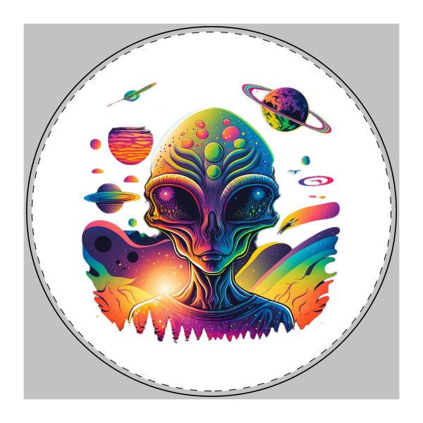 Colorful Alien PU Leather Mouse Mat, Space Decor, Desk Accessories, Gamer Gift, Office Decor, Alien Art - Image 2