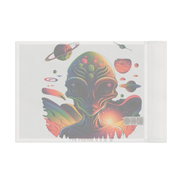 Psychedelic Alien Flag, Space Decor, Hippie Wall Hanging, Unique Festival Flag, Retro Colorful Banner - Image 6