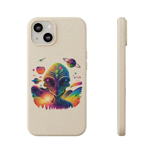 Vibrant Alien Biodegradable Phone Case, Eco-Friendly Galaxy Phone Cover, Unique Gift for Space Lovers, Fun Alien Design, Sustainable [...] - Image 85