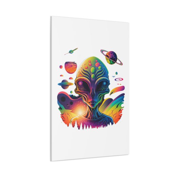 Alien Art Canvas Print, Colorful Wall Decor, Retro Sci-Fi Artwork, Unique Home Accent, Space Lover Gift - Image 114