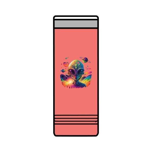 Colorful Alien Skinny Tumbler, 22oz - Cosmic Travel Mug, Unique Gift for Sci-Fi Lovers, Outdoor Adventure, Fun Birthday Gift, Alien Theme - Image 3