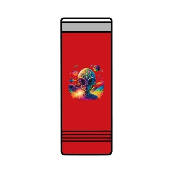 Colorful Alien Skinny Tumbler, 22oz - Cosmic Travel Mug, Unique Gift for Sci-Fi Lovers, Outdoor Adventure, Fun Birthday Gift, Alien Theme - Image 5