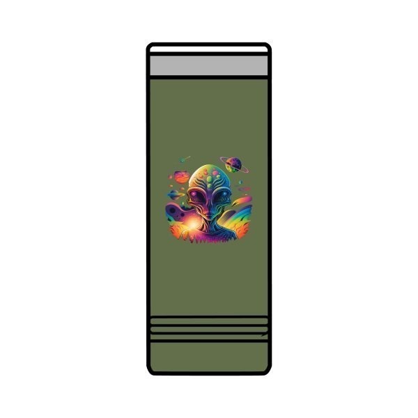 Colorful Alien Skinny Tumbler, 22oz - Cosmic Travel Mug, Unique Gift for Sci-Fi Lovers, Outdoor Adventure, Fun Birthday Gift, Alien Theme - Image 15
