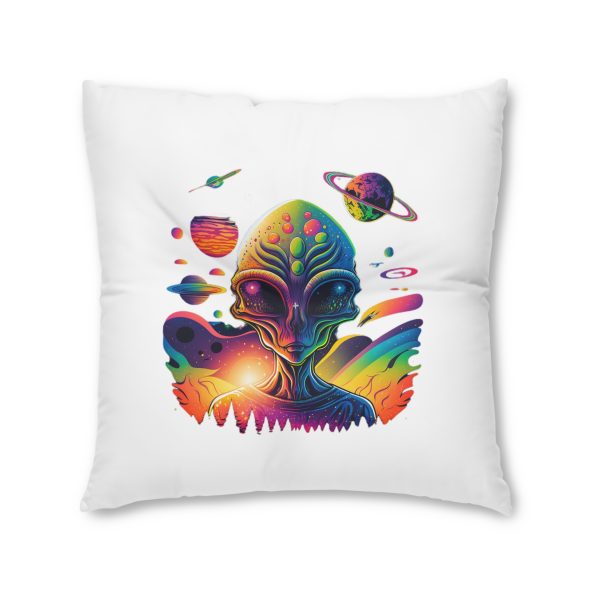 Vibrant Alien Tufted Floor Pillow, Bohemian Decor, Whimsical Home Accent, Space Lover Gift, Unique Cushions, Festival Vibe - Image 5