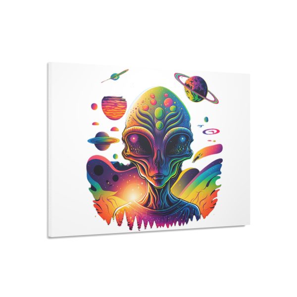 Vibrant Alien Foam Board Art Print, Space Decor, Unique Wall Art, Sci-Fi Home Decor, Gifts for Alien Lovers, Cosmic Alien Poster - Image 2