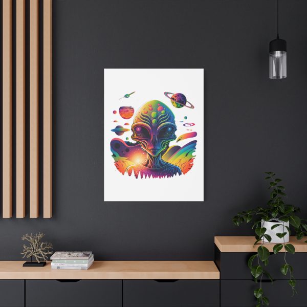 Alien Art Canvas Print, Colorful Wall Decor, Retro Sci-Fi Artwork, Unique Home Accent, Space Lover Gift - Image 104