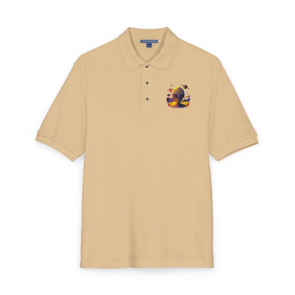 Floral Embroidered Unisex Polo Shirt | Casual Wear, Gift for Him/Her, Summer Style, Outdoor Events, Birthday Gift - Image 10