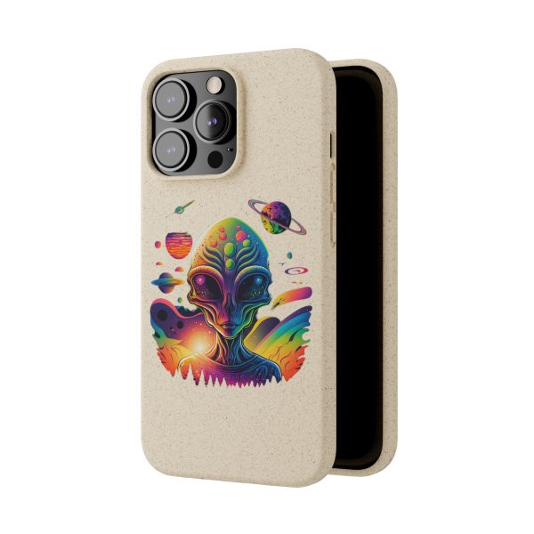 Vibrant Alien Biodegradable Phone Case, Eco-Friendly Galaxy Phone Cover, Unique Gift for Space Lovers, Fun Alien Design, Sustainable [...] - Image 94