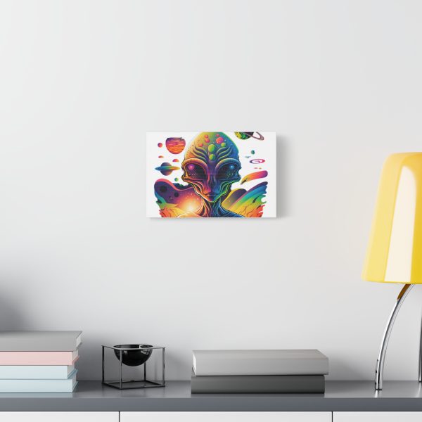 Alien Art Canvas Print, Colorful Wall Decor, Retro Sci-Fi Artwork, Unique Home Accent, Space Lover Gift - Image 7