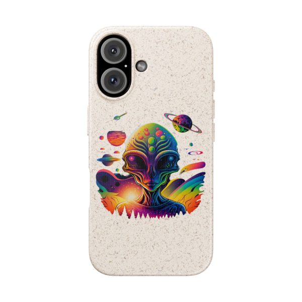 Vibrant Alien Biodegradable Phone Case, Eco-Friendly Galaxy Phone Cover, Unique Gift for Space Lovers, Fun Alien Design, Sustainable [...] - Image 193
