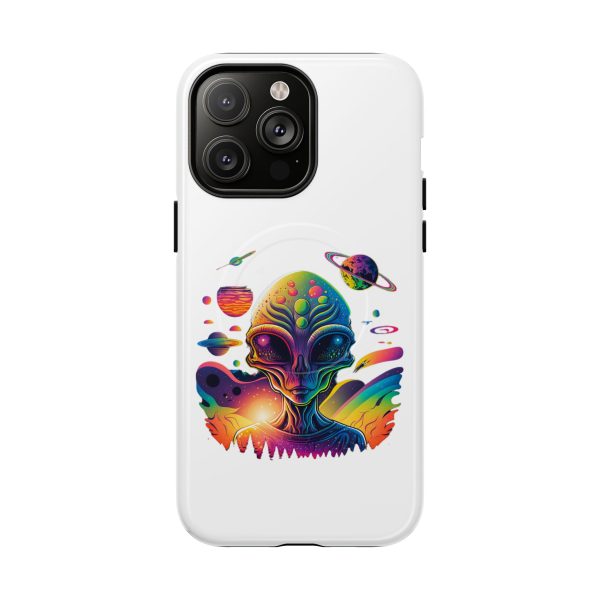 Vibrant Alien Phone Case - Funky Tough Magnetic Cover for Teens, Outer Space, Gift for Sci-Fi Lovers, Unique Cosmic Design - Image 43