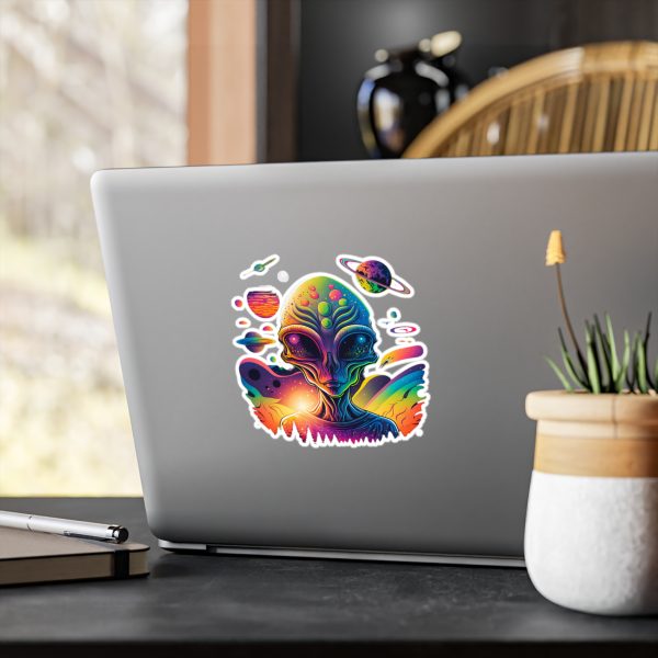 Colorful Alien Vinyl Decals for Decor, Fun Stickers for Laptops, Walls, Windows, Kids' Rooms, Sci-Fi Gifts - Image 12