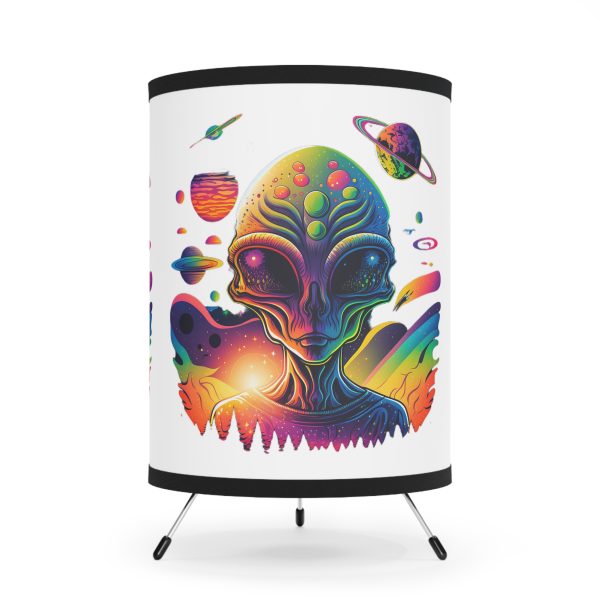 Cosmic Alien Tripod Lamp, Space Decor Table Lamp, Retro Science Fiction Lighting, Unique Home Accent, Gift for Nerds, Bedroom Decor