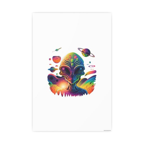Colorful Alien Art Poster, Psychedelic Wall Decor, Outer Space Prints, Home Decoration, Gift for Sci-Fi Lovers - Image 37