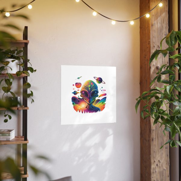 Colorful Alien Art Poster, Psychedelic Wall Decor, Outer Space Prints, Home Decoration, Gift for Sci-Fi Lovers - Image 113