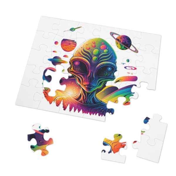 Colorful Alien Jigsaw Puzzle, Space Decor, Gift for Him, Nerdy Puzzle, Mind-Stimulating Fun, Kids & Adults Activity - Image 11