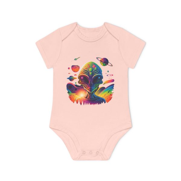Colorful Alien Baby Bodysuit, Fun Baby Outfit, Cute Infant Clothing, Unique Baby Shower Gift, Organic Cotton Onesie, Space Theme Baby Wear - Image 4