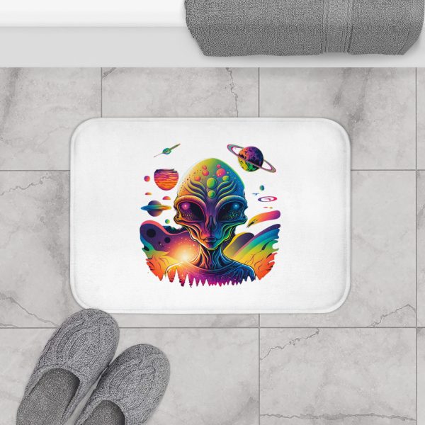 Cosmic Alien Bath Mat | Vibrant Space Decor for Bathroom | Fun Gift for Sci-Fi Lovers, Home Essentials, Bathroom Accessory - Image 8
