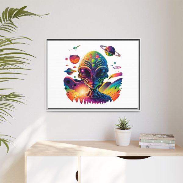 Vibrant Alien Canvas Art Print, Framed Decor for Sci-Fi Lovers, Cosmic Wall Art, Colorful Home Decoration, Unique Gift Idea - Image 111