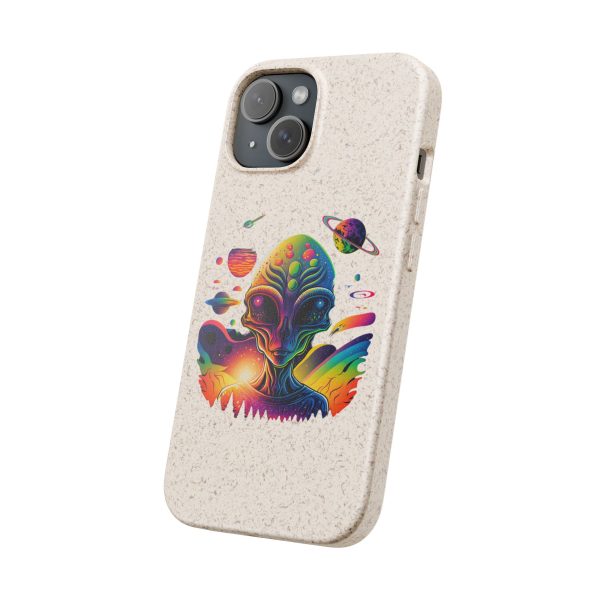 Vibrant Alien Biodegradable Phone Case, Eco-Friendly Galaxy Phone Cover, Unique Gift for Space Lovers, Fun Alien Design, Sustainable [...] - Image 162