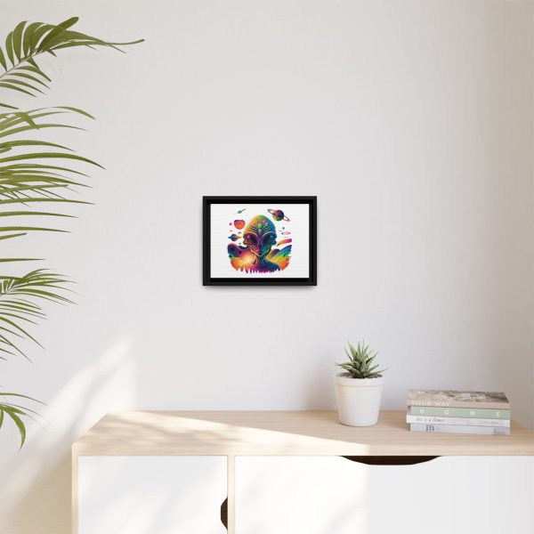 Vibrant Alien Canvas Art Print, Framed Decor for Sci-Fi Lovers, Cosmic Wall Art, Colorful Home Decoration, Unique Gift Idea - Image 3