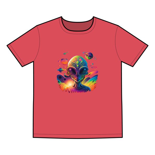 Cosmic Alien Graphic Tee, Unisex T-Shirt, Retro Space Design, Gift for Astronaut Lovers, Outfits for Festivals, Alien Merchandise - Image 23
