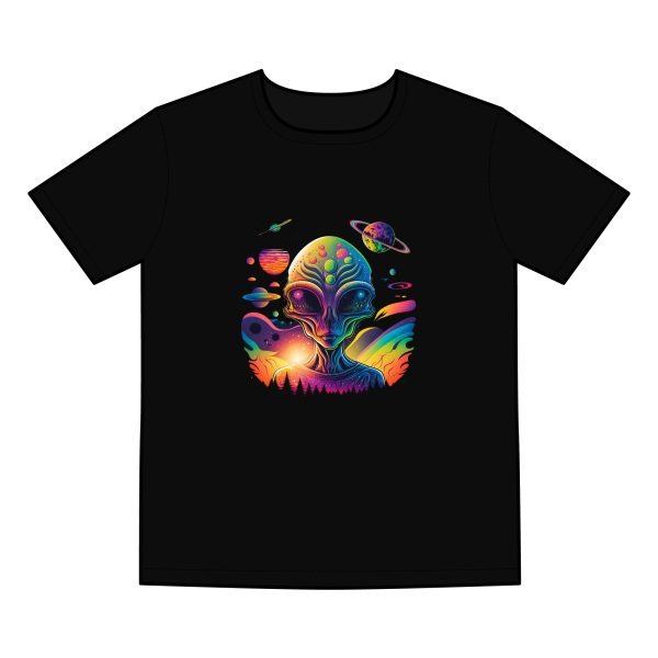 Cosmic Alien Graphic Tee, Unisex T-Shirt, Retro Space Design, Gift for Astronaut Lovers, Outfits for Festivals, Alien Merchandise - Image 5