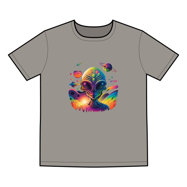 Cosmic Alien Graphic Tee, Unisex T-Shirt, Retro Space Design, Gift for Astronaut Lovers, Outfits for Festivals, Alien Merchandise - Image 11