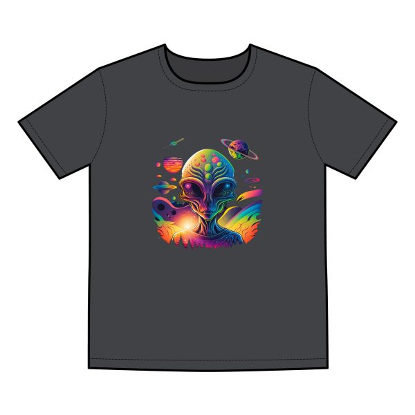 Cosmic Alien Graphic Tee, Unisex T-Shirt, Retro Space Design, Gift for Astronaut Lovers, Outfits for Festivals, Alien Merchandise - Image 19