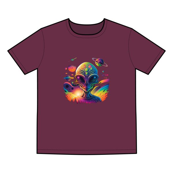 Cosmic Alien Graphic Tee, Unisex T-Shirt, Retro Space Design, Gift for Astronaut Lovers, Outfits for Festivals, Alien Merchandise - Image 21