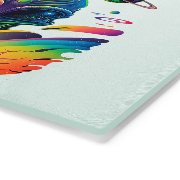 Vibrant Alien Cutting Board, Cosmic Kitchen Decor, Sci-Fi Gift, Unique Meal Prep Accessory, Space-Themed Homeware, Colorful Cooking Tool - Image 7