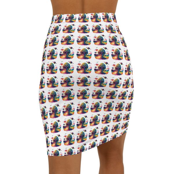 Women's Mid-Waist Pencil Skirt (AOP) - Image 2