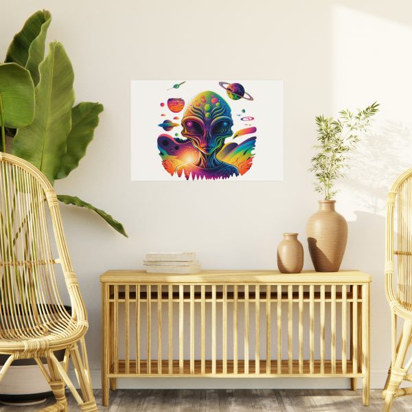 Vibrant Alien Foam Board Art Print, Space Decor, Unique Wall Art, Sci-Fi Home Decor, Gifts for Alien Lovers, Cosmic Alien Poster - Image 27
