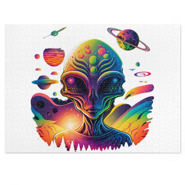 Colorful Alien Jigsaw Puzzle, Space Decor, Gift for Him, Nerdy Puzzle, Mind-Stimulating Fun, Kids & Adults Activity - Image 7