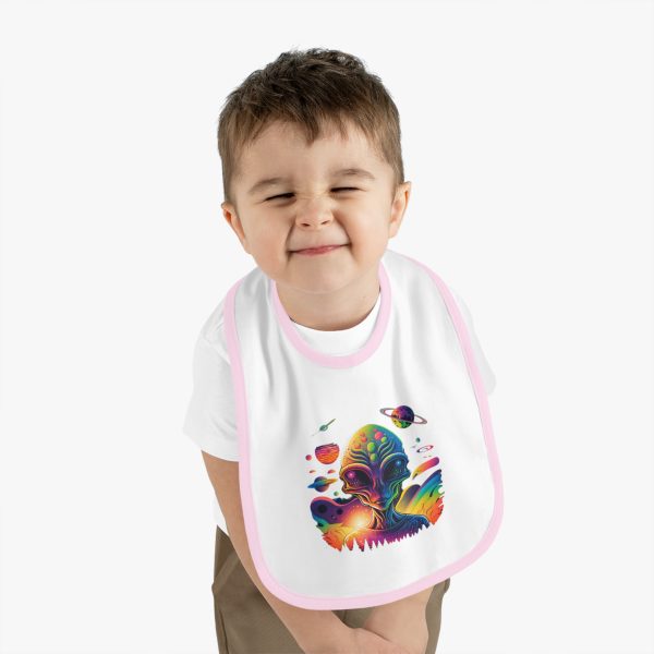 Baby Contrast Trim Jersey Bib - Image 9