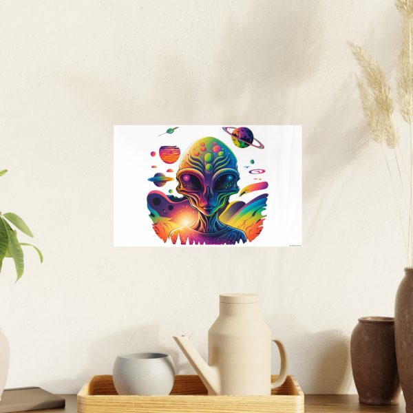 Colorful Alien Art Poster, Psychedelic Wall Decor, Outer Space Prints, Home Decoration, Gift for Sci-Fi Lovers - Image 123