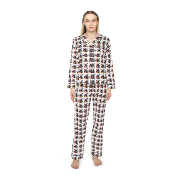 Chic Women's Satin Pajamas, Luxurious Pampering Set, Sleepwear Gift, Cozy Lounge Outfit, Floral Print Nightwear, Relaxing Weekend Attire - Image 3