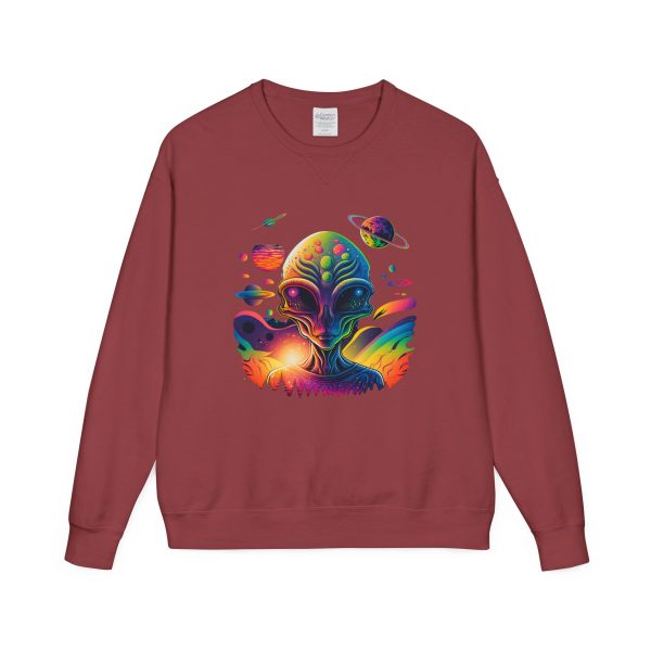 Colorful Alien Crewneck Sweatshirt, Unisex Halloween Sweatshirt, Gift for Sci-Fi Lovers, Cozy Graphic Crewneck, Space-Themed Apparel - Image 53